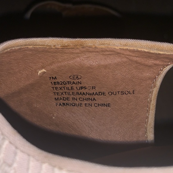 Maurices Rain cream lace fabric slingback cork wedges - Picture 9 of 10